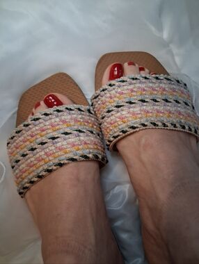 Women's Loved Woven Slide Sandals in Multicolor